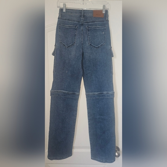 NWT Hidden Brand Tracey Cargo Straight Jeans Dark Medium Wash Size 26 - Picture 13 of 13